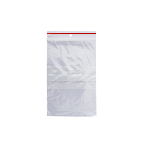 Buste trasp. chiusura grip in LDPE 50 μm Q-Connect con banda scrivibile - cont. alimentare - conf. 1000 pz - 12x18 cm